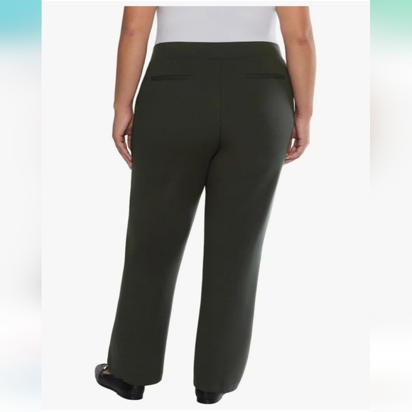 NWT Matty M Women's Pull On Straight Leg Office Pants Dark Olive (Green) XXL - Picture 6 of 7
